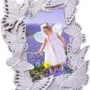 Isaac Jacobs 4x6 Lavender Vintage-Inspired Ornate Butterfly Picture Frame, Horizontal & Vertical for Tabletop and Wall Display, Home Dcor, Resin Frame (4x6, Lavender)