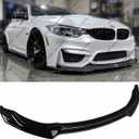 2Pcs Front Bumper Lip Compatible with BMW F80 M3 F82 F83 M4 2015-2020 CS-Style, Fits for 2015 2016 2017 2018 2019 2020, Air Dam Lower Chin Spoiler Splitter (Glossy Black)