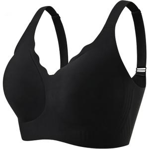 Womens Wireless Bras Comfortable No Underwire Bralettes Full Coverage Everyday Bras 3X