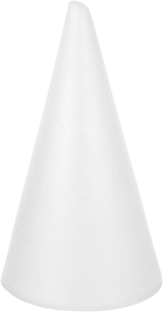 Happyyami Floral Foam Cone Christmas Foam Cone for DIY Arts and Crafts White Polystyrene Cone Shapes 34.5cm Small Cones Christmas Tree Crafts Table Centerpiece Decor Craft Foam