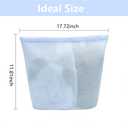 Guozcaray 2 Pcs laundry bag with handles mesh laundry bags washing machine laundry totes travel storage and sorting bag for Clothes laundry bag for delicates(Blue2N)