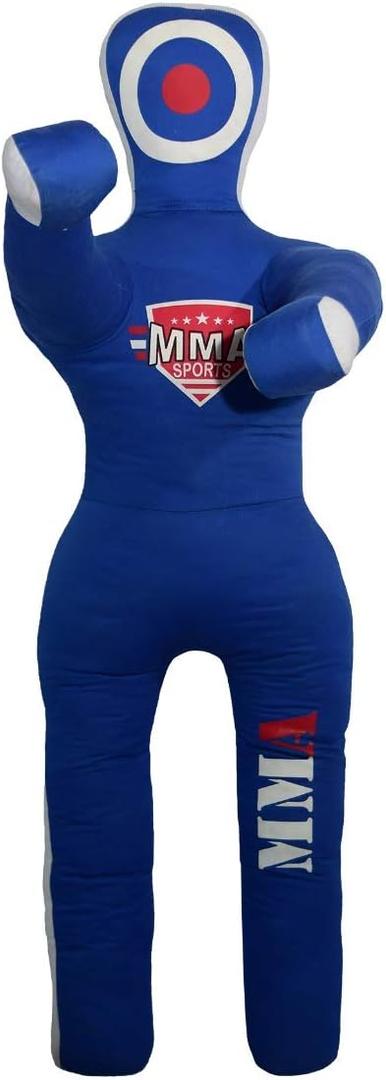 Kids Grappling Standing Dummy - Unfilled Wrestling, Jiu-Jitsu, MMA Training Dummy with Moveable Arms and Legs Durable Polyester Fabric