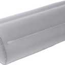 Inflatable Bolster Pillow for Legs, Knees & Back Lightweight,Half Moon Support Cushion for Sleeping & Travel Soft Milk Fiber & TPU Adjustable Lumbar, Knee & Ankle Support 51x21x12cm