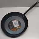 Restaurantware-Met Lux 16 Inch Fry Pan, 1 Lightweight Frying Pan - Induction-Ready, Triple-Riveted, Black Carbon Steel Cooking Skillet, Durable, For Searing, Sauteing, And Browning Food