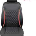Black Panther Car Seat Cover, Luxury Car Protector, Universal Anti-Slip Driver Seat Cover with Partial Backrest Coverage (Middle Part Only) (1 Piece, Black)
