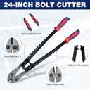 WORKPRO W017006A Bolt Cutter, Bi-Material Handle with Soft Rubber Grip, 24", Chrome Molybdenum Steel Blade