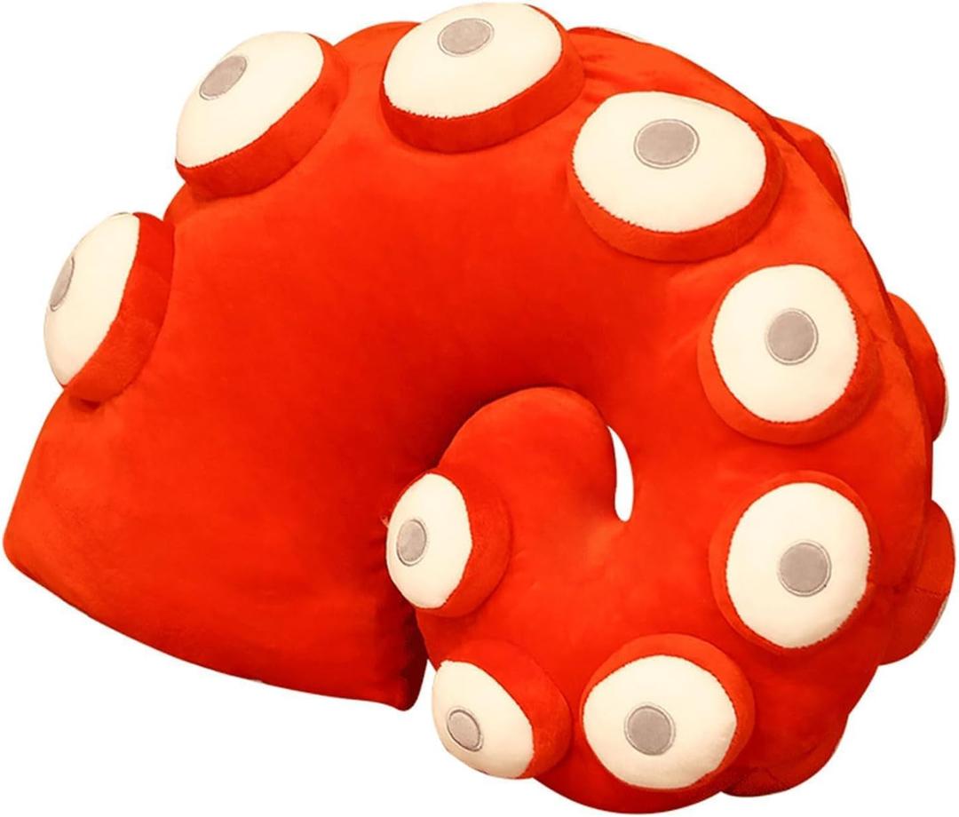 Octopus Tentacles Plush Pillow, Tentacles Stuffed Animal, Interesting Plush Gift for Kids Adults(17.7 * 13.7in,Red)