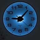 JoFomp Lighted Wall Clocks Battery Operated, 8 Inch Small Wall Clock for Bedroom Night Glow, Night Light Wall Clock Silent, Glow in Dark Wall Clocks for Living Room Decor, Light Sensor - Auto Lighting