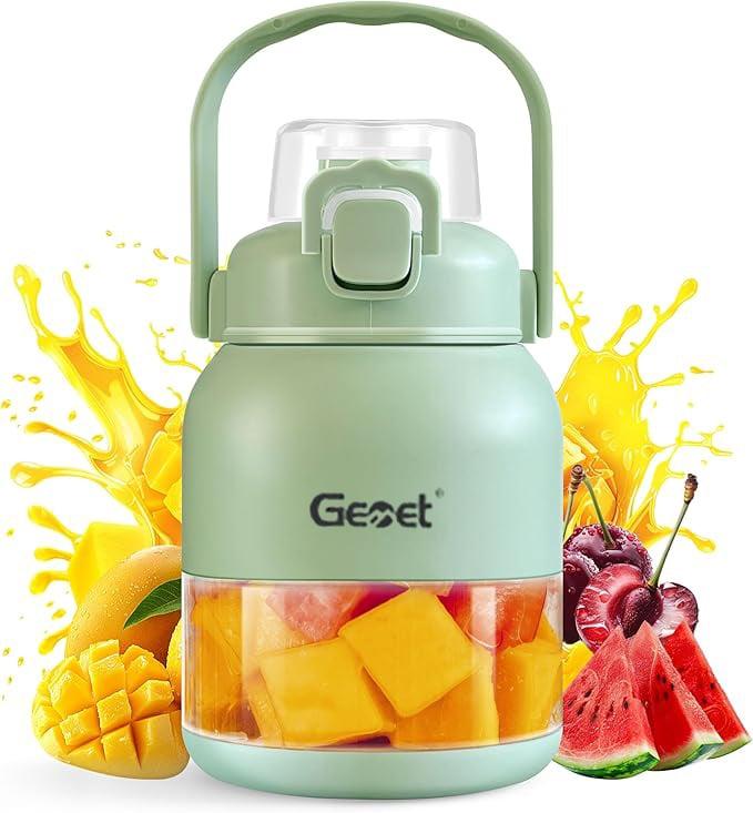 Portable Blender for Smoothies, Personal Size Juicer Blender for Small Fruit, Electric Citrus Juicer On The Go, with 27oz Cup & Straw, Quick Juicing, Easy to Use