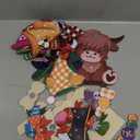 42 Pcs Interchangeable Highland Cow Graduation Gift Holiday Highland Cow Decor Seasonal Sign Farmhouse Rustic Wooden Desk Accessories Welcome Ornament Tiered Tray Decorations for Home Office