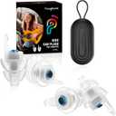 Kids Earplugs (6-12 yrs) - 2 Pairs High Fidelity Concert Ear Plugs for Children, Adults with Small Ear Canals, 23dB Kids Noise Reduction Earplugs for Concerts, Rehearsal, Festival, Party (Bright Blue)