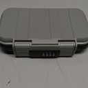 Portable Lock Box with CodeSmall Travel Safe Lock Box for Phone, Keys & CardsWaterproof ABS Plastic Security Box with Adjustable Steel CablePerfect for Beach, Outdoor & Travel,Grey