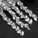 2 Yard Rhinestone Chain Trim Diamond Applique Embellishment for Wedding Party Decoration & Bridal Costume Embellishment Clothing Accessories (Silver)