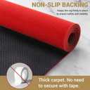 Red Carpet Runner 3x10 Ft, Non-Slip Rubber Backing Aisle Rug, 0.2" Thick Indoor Outdoor Red Runner for Weddings, Parties, Events, Hollywood Walkway, Easy to Clean & Reusable