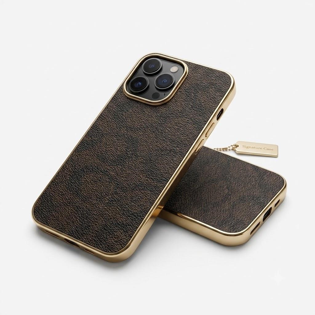 Case for iPhone,Vintage PU Leather,Camera Protection,Electroplating Frame Wear-Resistant Anti-Fingerprint Shock Absorption Cushion Military Grade Drop Shockproof CoverBrown,iPhone 15 Pro Max