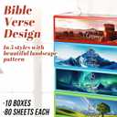 Outus 10 Pack Facial Tissues Boxes Set Bulk, Cube 3-Ply Soft Tissues with 800 Sheets 3 Ply Napkins Bible Verse Religious Church Gift for Travel Home Car Accessories