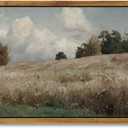 InSimSea Framed Canvas Wall Art Vintage Decor, The Vast Grassland Framed Wall Art Room Eclectic Decor, Canvas Wall Art for Living Room, Bedroom Home Bathroom, 8"x10" (Corn Field)