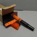 2-in-1 Upgrade 44" Extendable & Removable Snow Brush with Ice Scraper for Car Windshield, 360 Pivoting Brush Head, EVA Foam Grip for SUV, Trucks, Auto (Black-Orange)