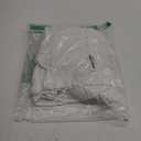 R.Vivimos Women's Summer Cotton Lantern Sleeves Ruffled Off Shoulder A-Line Midi Dresses (Medium, White)