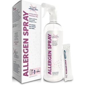 Allergy Asthma Clean Allergen Spray, Pets, Dust Allergies & More, Air & Surface, Just Add Water, Bottle with One Refill, Over 64oz Total
