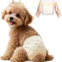 Disposable Dog Diapers Female, 360Leak-Proof Full Wrap Stretchy Waist, Highly Absorbent Diapers for Female Dog in Heat, Dog Diapers for Period (M 10PCS) (M(Waist 11.8"-19.7"))