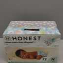 The Honest Company Clean Conscious Diapers for Delicate Skin, Up to 100% Leakproof Hypoallergenic Fragrance-Free Baby Diapers, Gender Neutral Prints, Club Box, Size Newborn, 72 Count (Prints May Vary) (Above It All + All the Alpacas)