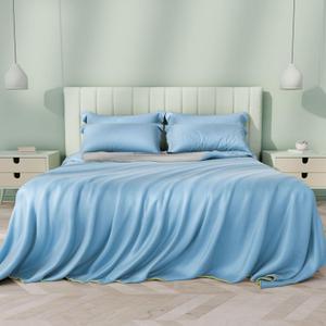 Ice Epoch Sheal Cooling Comforter Queen Size 80'' x 90'', Q-Max Rating of >0.4, Double-Sided Cool Tech Comforter & Colors, All-Season Lightweight Blanket to Quickly Cool Down, Blue Grey Ice Epoch Sheal Cooling Comforter Queen Size 80'' x 90'', Q-Max Rating of >0.4, Double-Sided Cool Tech Comforter & Colors, All-Season Lightweight Blanket to Quickly Cool Down, Blue Grey