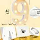 Marquee Numbers Lights Sign with Birthday Music, LED Decorative Light up Number 9 with Remote for Party Anniversary Decorations Wedding Christmas Home Decor, Battery Operated, White Plastic