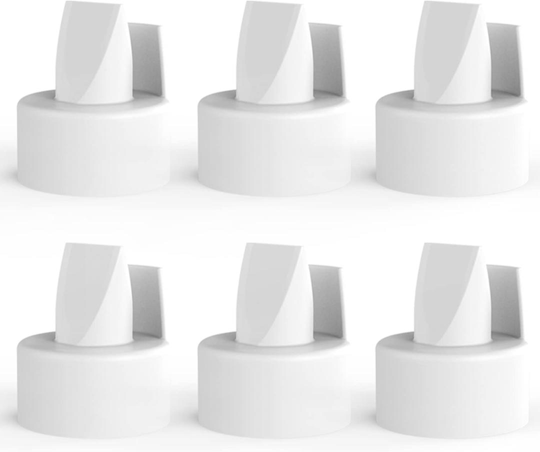[6-Count] Papablic Duckbill Valves, Replacement Milk Valves Compatible with Spectra S1 S2 and Medela Breast Pumps Accessories, BPA & DEHP Free, White