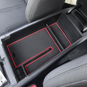 EDBETOS Center Console Organizer Tray Compatible with Kia K5 GT Line DL3 Accessories 2021-2023 2024 2025 2026 Interior Secondary Armrest Storage Box, ABS Material Insert Tray, Red Trim
