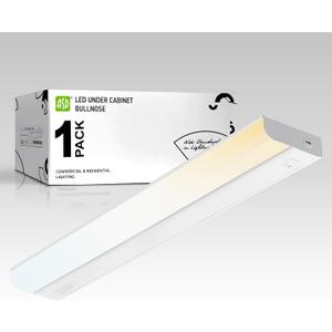 ASD 24 Inch LED Under Cabinet Lighting Hardwired, On/Off & Color Temp Switch, 12W 1051LM, 5CCT 2700K-5000K CRI90+, Dimmable Under Counter Lights for Kitchen, Under Cabinet Lights, White, UL