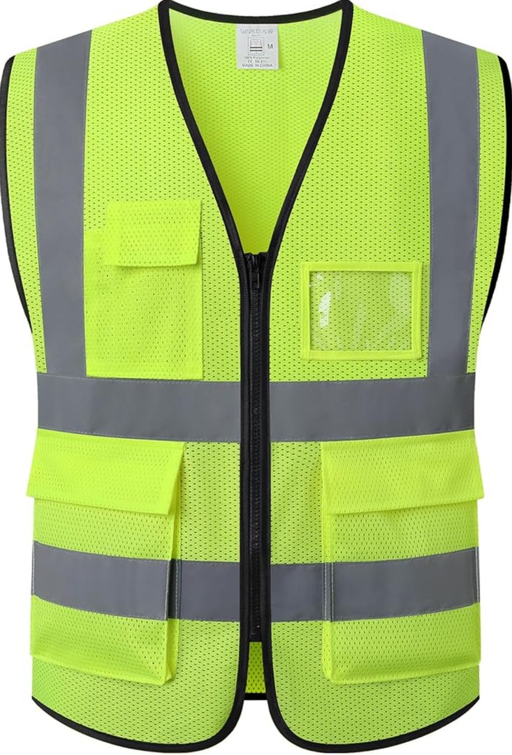 Reflective Safety Vest for Men Women Construction Vest, 15 Vests, Size L