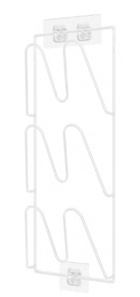 Durmmur 2 Pack Pot Lid Organizer Rack, 6Tier Pot Lids Holder for Cabinet Door/Wall, No Drilling Adhesive Wall/Door Mounted Rustproof Pot and Pan Cover for Kitchen Storage, White