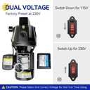 Acquaer Shallow Well Jet Pump,Cast Iron, Well Depth Up to 25ft, 115V/230V Dual Voltage, Automatic Pressure Switch