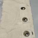 LAMIT Beige Linen Curtains 84 Inch Length 2 Panels for Living Room, Light Filtering Boho Window Treatments Semi Sheer Neutral Thick Drapes with Bronze Grommet for Bedroom/Farmhouse, 52 X 84 Inch