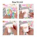 DWYGZSTR 30 Sheets Alphabet Stickers Colorful Letter Stickers Waterproof Stick on Letters Stickers Decals for DIY Water Bottles Mailbox Scrapbooking Cup,Back to School Season (Style B)