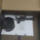 Clamp-On Under Desk Organizer with Cup Holder, 360 Rotating Mesh Drawer with Cable Hole, No-Drill Desk Drawer Organizer for Gaming Desk Accessories, Office Supplies, Coffee Mug, Dorm(2 in1)