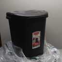 13 Gal. Black Indoor Step-On Trash Can for Kitchen/Offices/Classrooms/ Household Environments