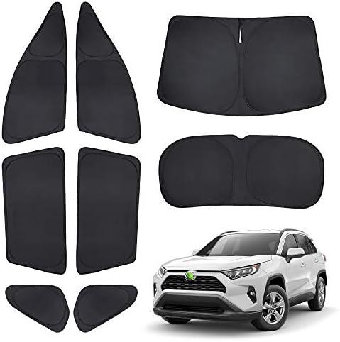 T TGBROS Window Shades for Toyota RAV4 2019-2024 2025 Windshield Side Rear Window Full Set Blackout Shades for RAV4 Accessories Foldable Privacy Window Cover 8PCS