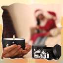 Willinglong 10 Pack Jesus Advent Candle Tins 4 oz Nativity Theme Empty Candle Jars with Lids Black for Making Candles DIY Christmas Catholic Christian Church Gift, Exquisitely Packaged