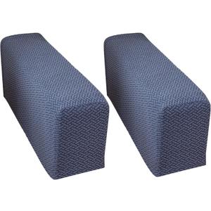 Yoovat Couch Arm Covers Sofa Arm Cover armrest Covers for Sofa Couch Armrest Cover Chair Arm Cover Set of 2 (Texture-Gray Blue, Medium (Set of 2))