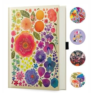 Elena Essex Lined Journal Notebook for Women & Men / 160 Pages / A5 College Ruled Notebook/Thick 160 Gsm Paper/Hardcover Journaling Notebooks/Notebook for Work & Notetaking/Note Book - Flowers