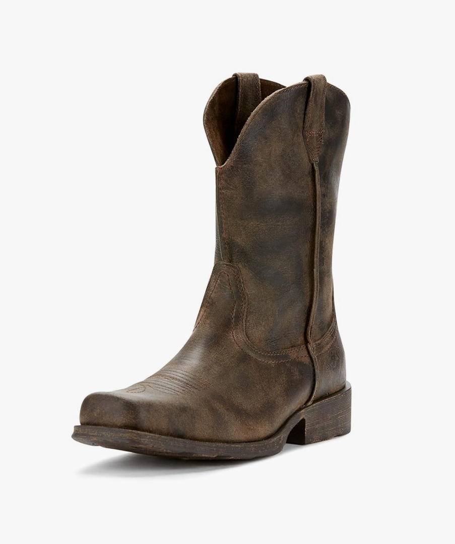 ARIAT Mens Rambler Square Toe Pull On Casual Boots Mid Calf - Brown 12EE