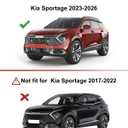 6pcs Outside-Mount Window Rain Guards Fit for Kia Sportage 2023 2024 2025 2026,Extra Durable Window Visors Wind Deflector Dark Smoke Vent Shades Car Tape-on 6-pcs with Thicker
