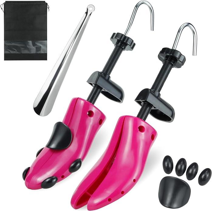Plastic Shoe Stretcher for Women & Men Wide Feet, Adjustable Shoe Expander
Professional 4 Way Shoe Trees, Length and Width Adjustment, Sturdy Shoe Shaper, Premium Shoe Widener