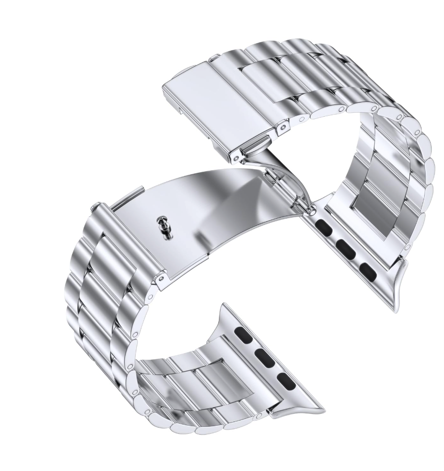 EPULY Compatible with Apple Watch Band 45mm, Business Stainless Steel Metal Watchband