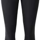 Women's 50s Retro Rockabilly Style High Waist Pinup Pants (Black) S