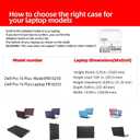 Laptop Case for Dell Pro 16 Plus PB16250 PB16255 16 All Inclusive Drop Case PU Leather Inside Pocket Cover (Sky Blue)