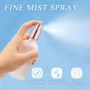 6 Pack 3.4 Oz Glass Spray Bottles,Empty Perfume Frosted Glass Fine Mist Atomizer,Refillable Small Travel Containers for Cleaning Products,Essential Oils,Body Sprays-Rose-Golden Sprayer