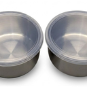 Metal Bowl Plastic Lid 2 Pcs